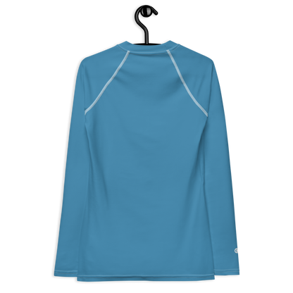 Michigan Upper Peninsula Rash Guard (w/ UP Outline) | Women's - Lake Michigan Blue