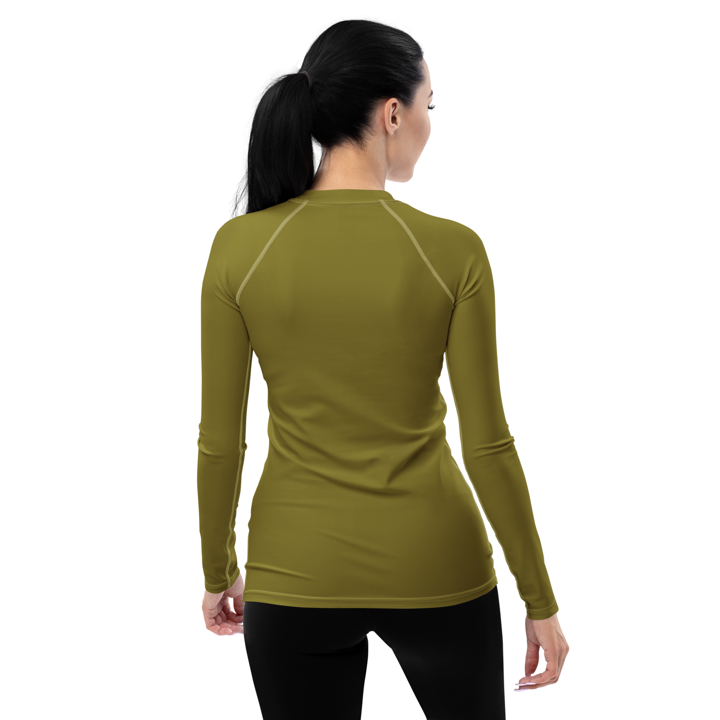 Michigan Upper Peninsula Rash Guard (w/ UP Outline) | Women's - Scrub Gold