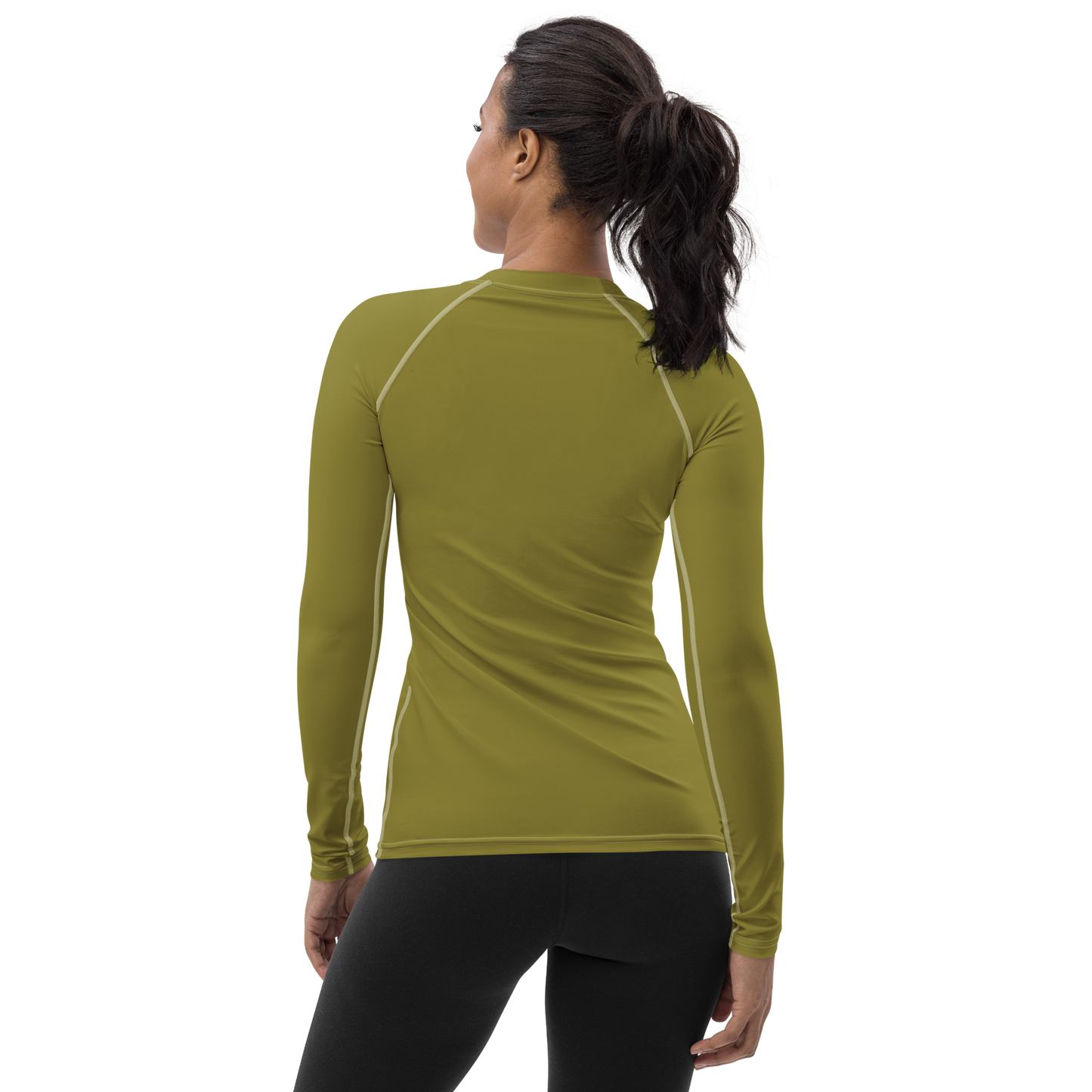 Michigan Upper Peninsula Rash Guard (w/ UP Outline) | Women's - Scrub Gold