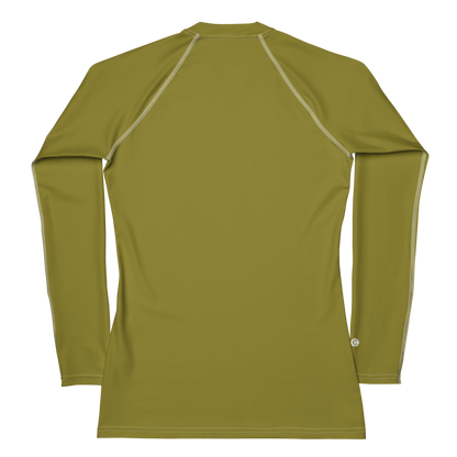 Michigan Upper Peninsula Rash Guard (w/ UP Outline) | Women's - Scrub Gold