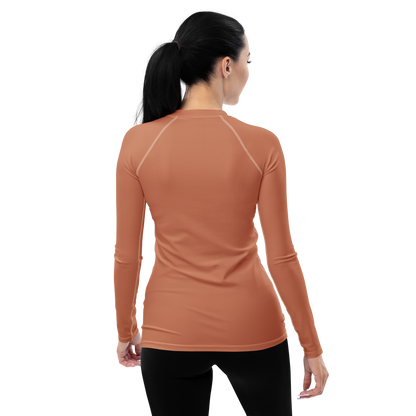 Michigan Upper Peninsula Rash Guard (w/ UP Outline) | Women's - Copper Color