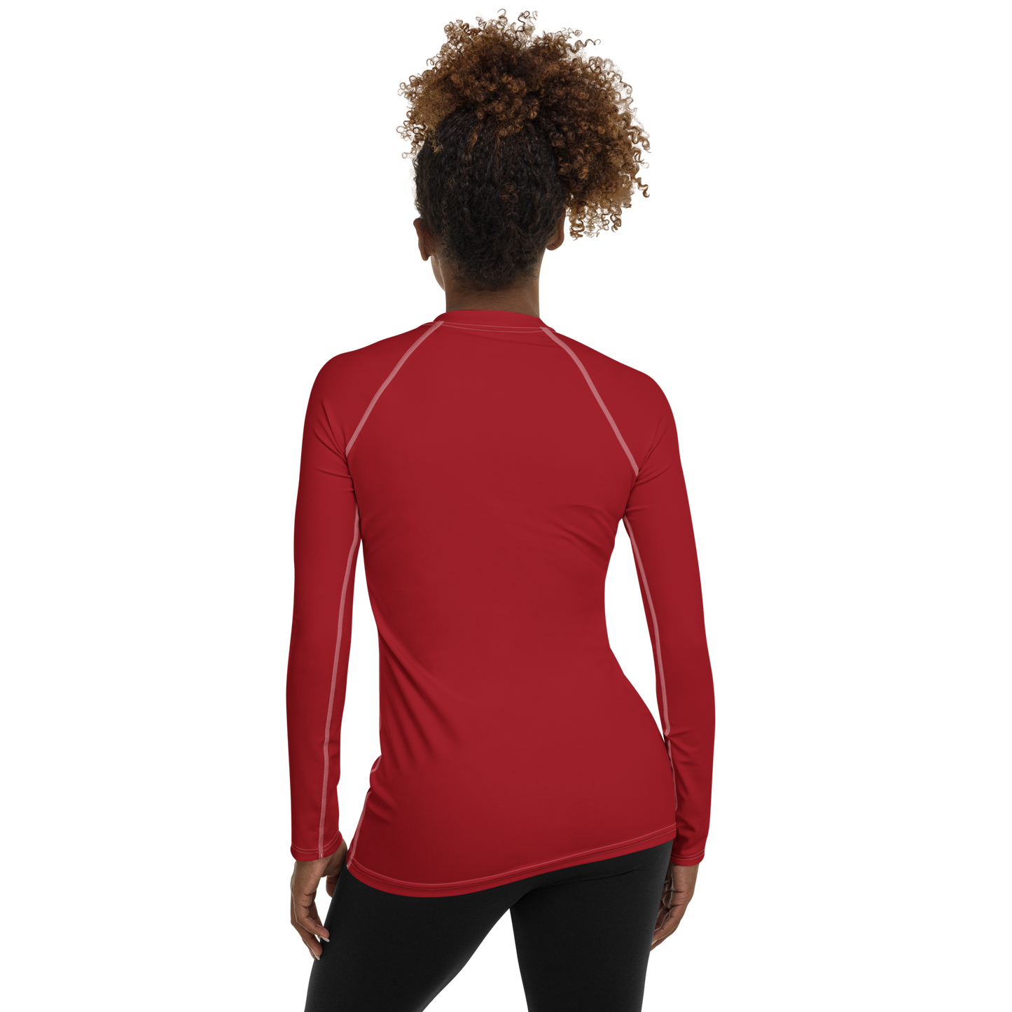 Michigan Upper Peninsula Rash Guard (w/ UP Outline) | Women's - Thimbleberry Red