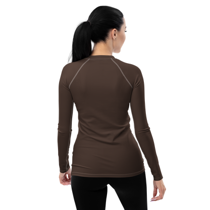 Michigan Upper Peninsula Rash Guard (w/ UP Outline) | Women's - Hickory Color