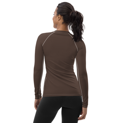 Michigan Upper Peninsula Rash Guard (w/ UP Outline) | Women's - Hickory Color