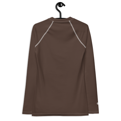 Michigan Upper Peninsula Rash Guard (w/ UP Outline) | Women's - Hickory Color