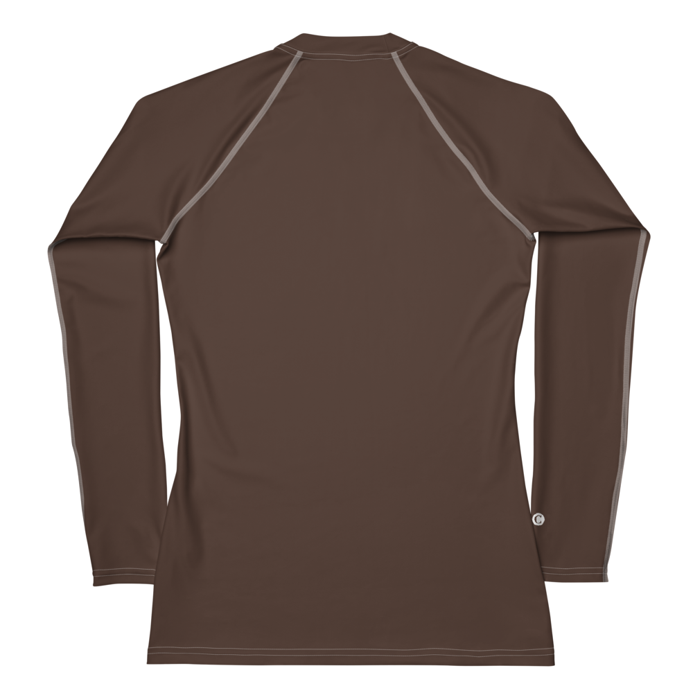 Michigan Upper Peninsula Rash Guard (w/ UP Outline) | Women's - Hickory Color