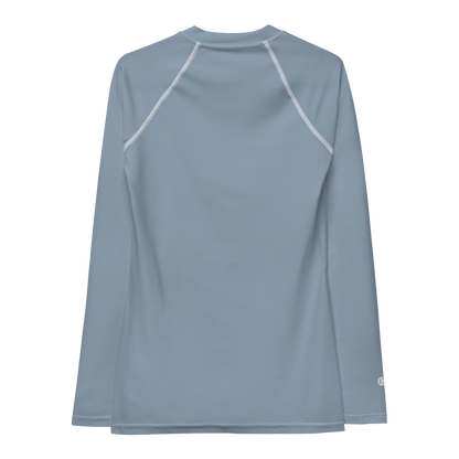 Michigan Upper Peninsula Rash Guard (w/ UP Outline) | Women's - B-24 Grey