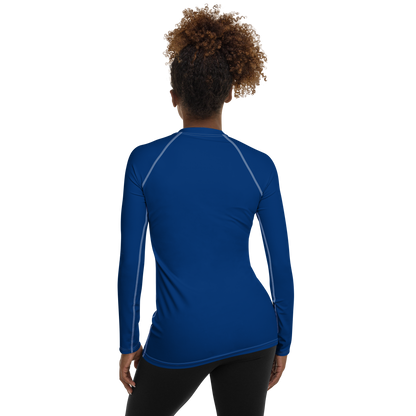 Michigan Upper Peninsula Rash Guard (w/ UP Outline) | Women's - Dearborn Blue