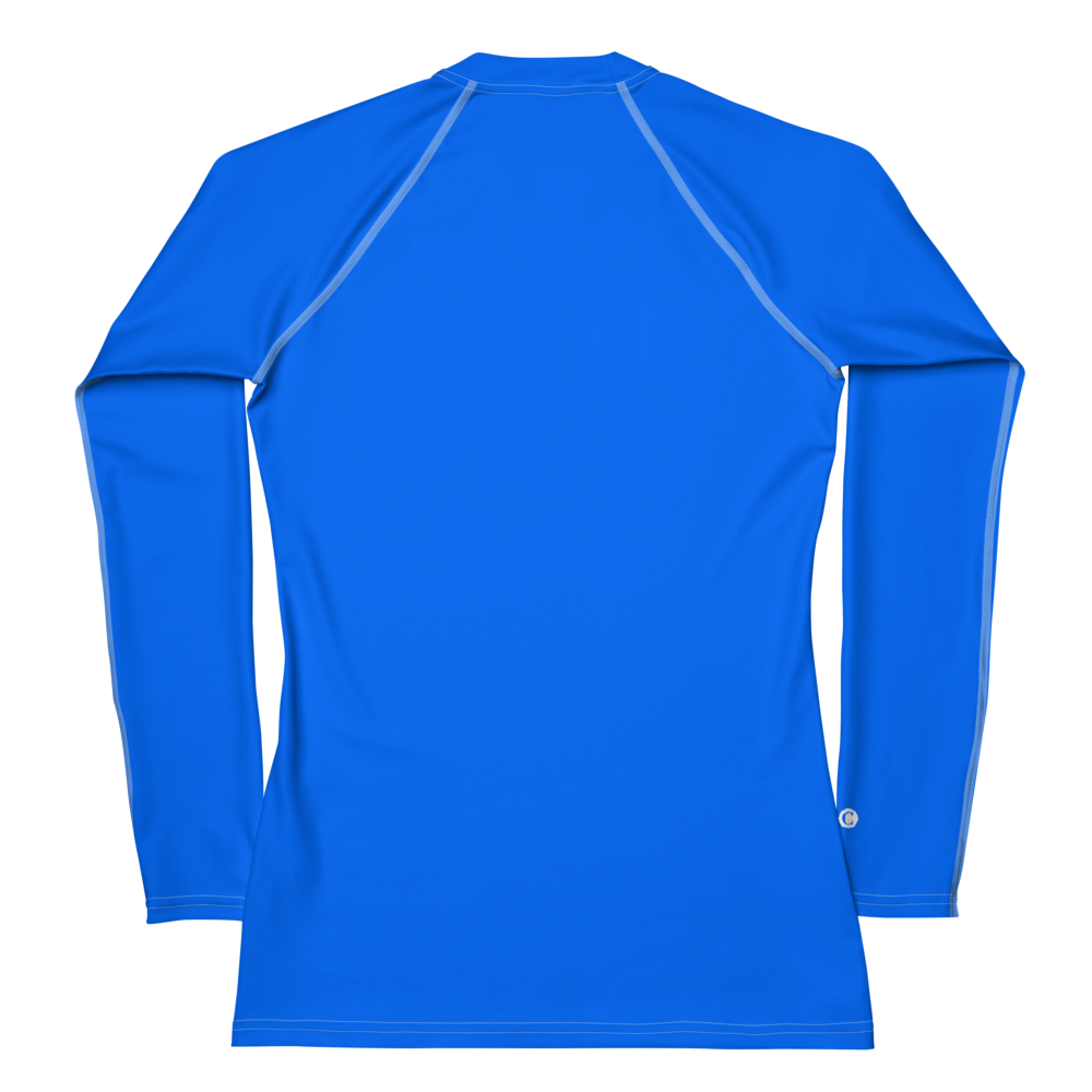 Michigan Upper Peninsula Rash Guard (w/ UP Outline) | Women's - Motor Town Blue