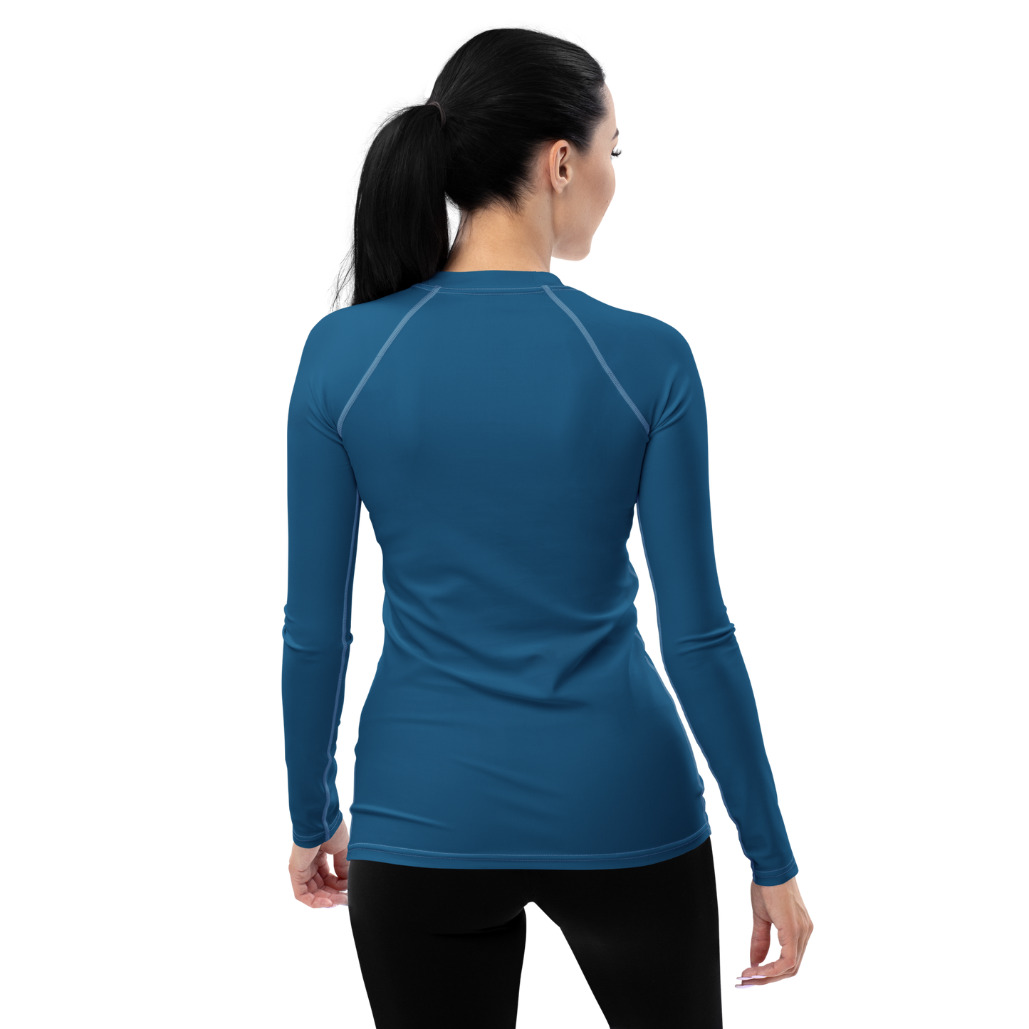 Michigan Upper Peninsula Rash Guard (w/ UP Outline) | Women's - Blueberry