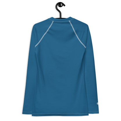 Michigan Upper Peninsula Rash Guard (w/ UP Outline) | Women's - Blueberry