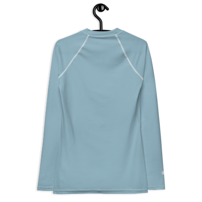 Michigan Upper Peninsula Rash Guard (w/ UP Outline) | Women's - Opal Blue