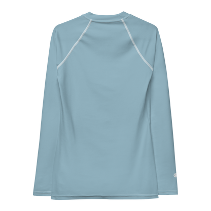 Michigan Upper Peninsula Rash Guard (w/ UP Outline) | Women's - Opal Blue