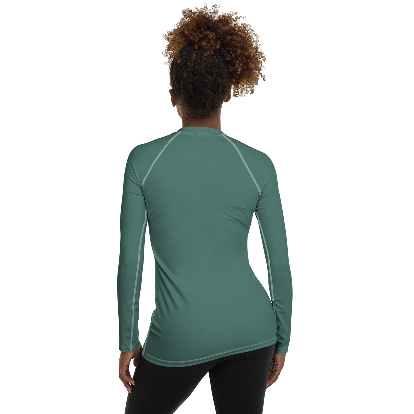 Michigan Upper Peninsula Rash Guard (w/ UP Outline) | Women's - Copper Green