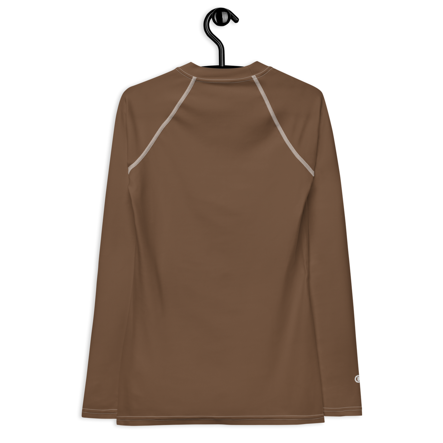 Michigan Upper Peninsula Rash Guard (w/ UP Outline) | Women's - Coffee Color