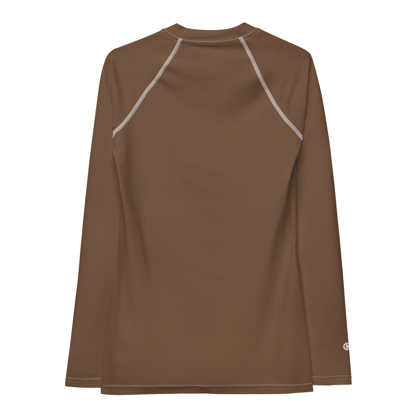 Michigan Upper Peninsula Rash Guard (w/ UP Outline) | Women's - Coffee Color