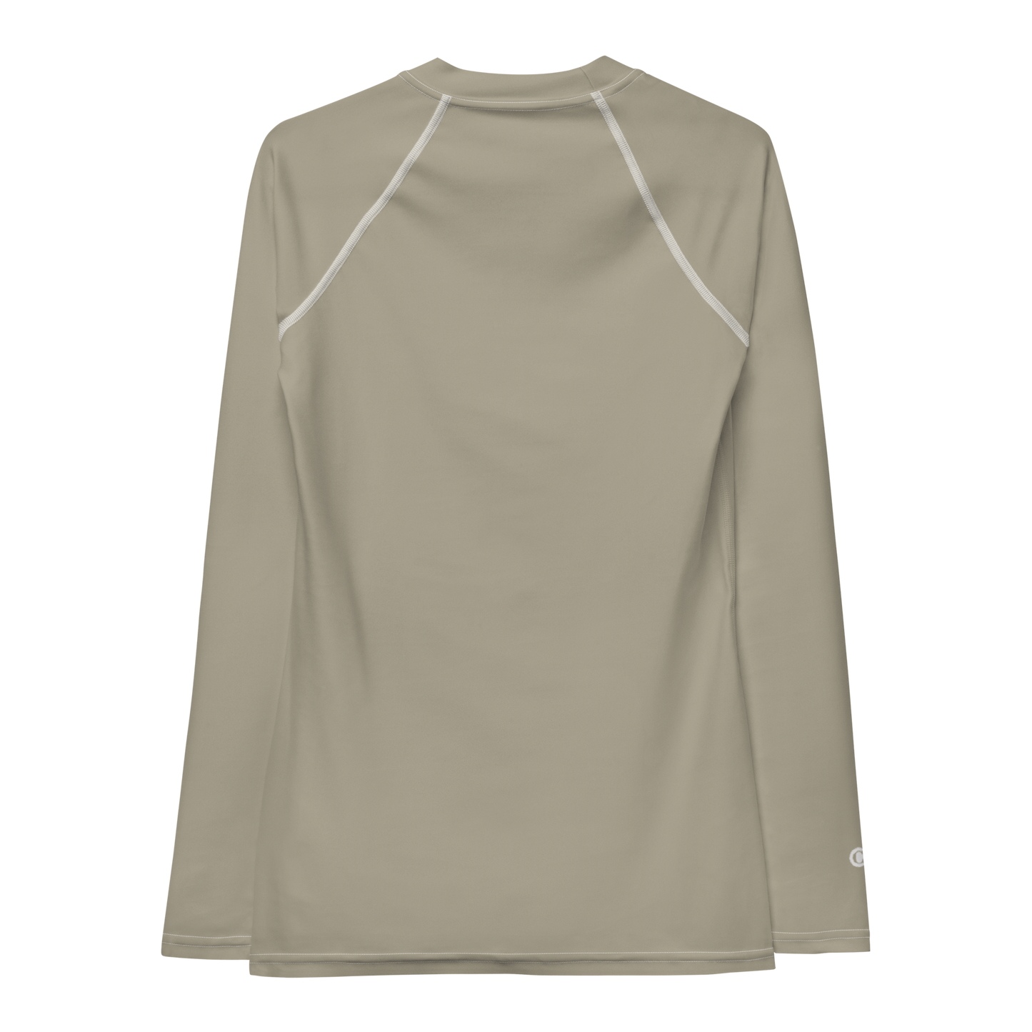 Michigan Upper Peninsula Rash Guard (w/ UP Outline) | Women's - Petoskey Stone Beige