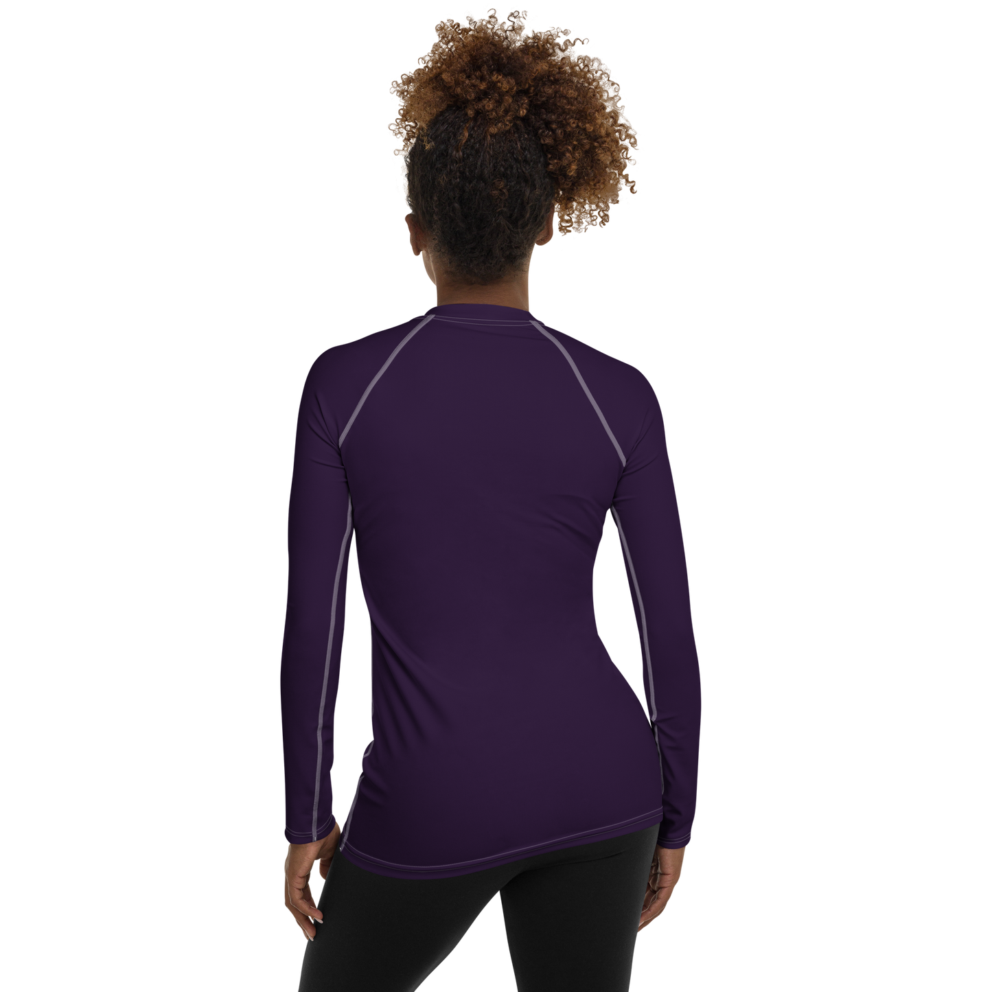 Michigan Upper Peninsula Rash Guard (w/ UP Outline) | Women's - Blackcurrant