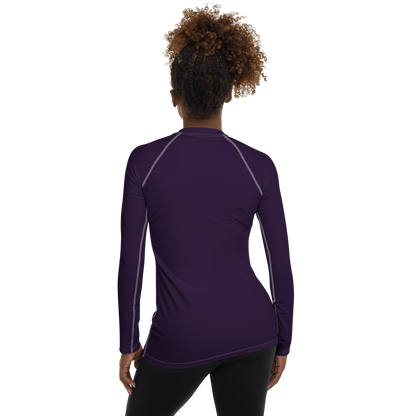 Michigan Upper Peninsula Rash Guard (w/ UP Outline) | Women's - Blackcurrant