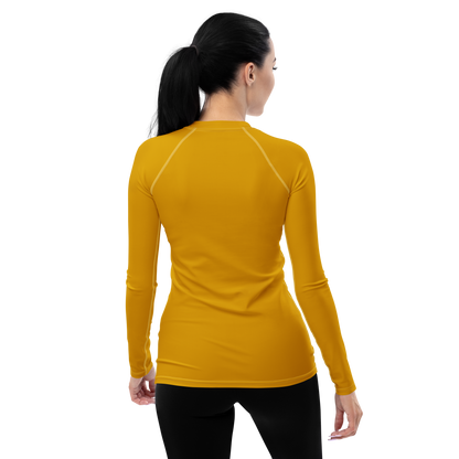 Michigan Upper Peninsula Rash Guard (w/ UP Outline) | Women's - Gold Bullion