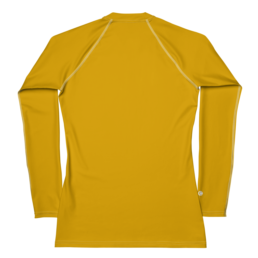 Michigan Upper Peninsula Rash Guard (w/ UP Outline) | Women's - Gold Bullion