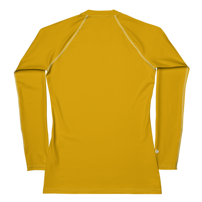 Michigan Upper Peninsula Rash Guard (w/ UP Outline) | Women's - Gold Bullion