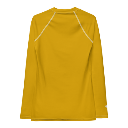 Michigan Upper Peninsula Rash Guard (w/ UP Outline) | Women's - Gold Bullion