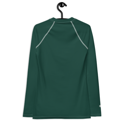 Michigan Upper Peninsula Rash Guard (w/ UP Outline) | Women's - Laconic Green