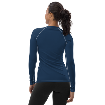 Michigan Upper Peninsula Rash Guard (w/ UP Outline) | Women's - Navy