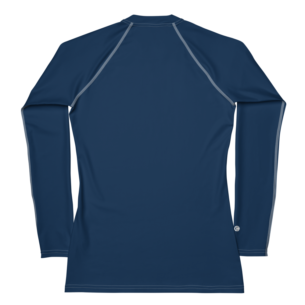 Michigan Upper Peninsula Rash Guard (w/ UP Outline) | Women's - Navy