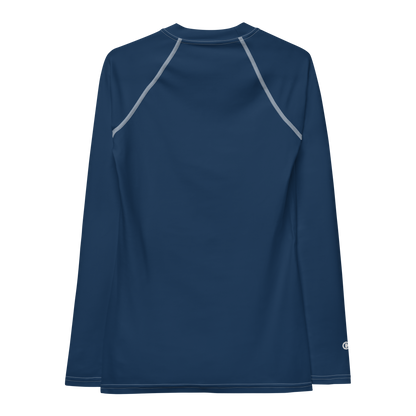 Michigan Upper Peninsula Rash Guard (w/ UP Outline) | Women's - Navy