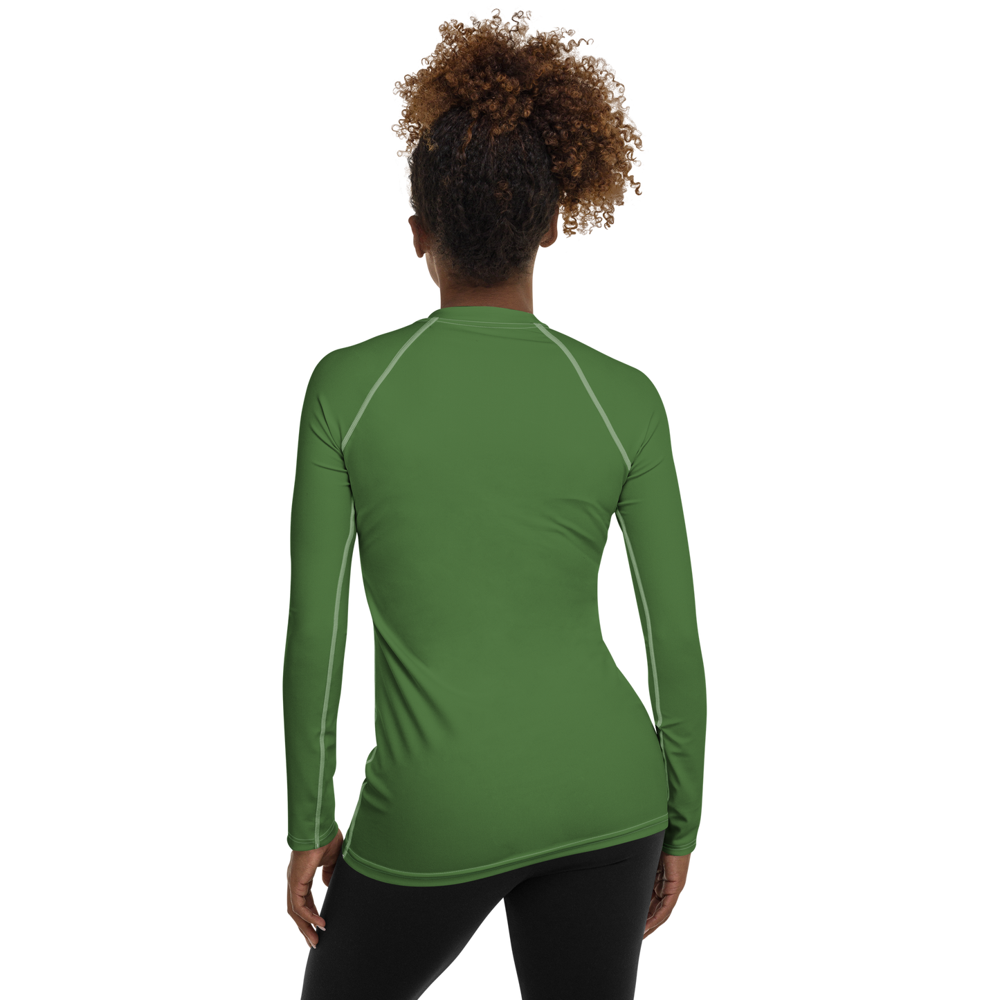 Michigan Upper Peninsula Rash Guard (w/ UP Outline) | Women's - Pine Green