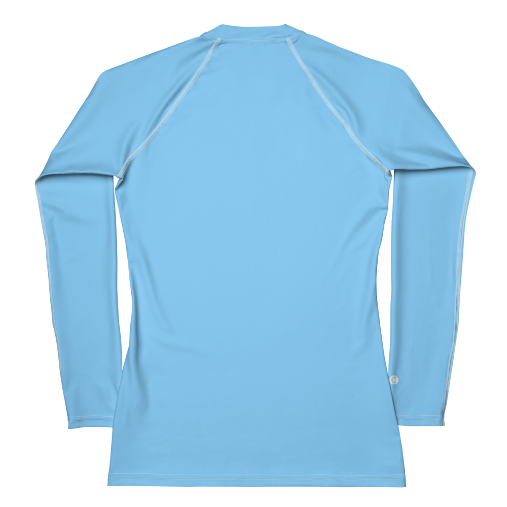 Michigan Upper Peninsula Rash Guard (w/ UP Outline) | Women's - DTW Blue