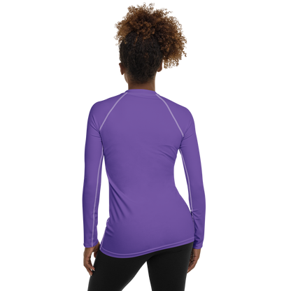 Michigan Upper Peninsula Rash Guard (w/ UP Outline) | Women's - Lake Iris