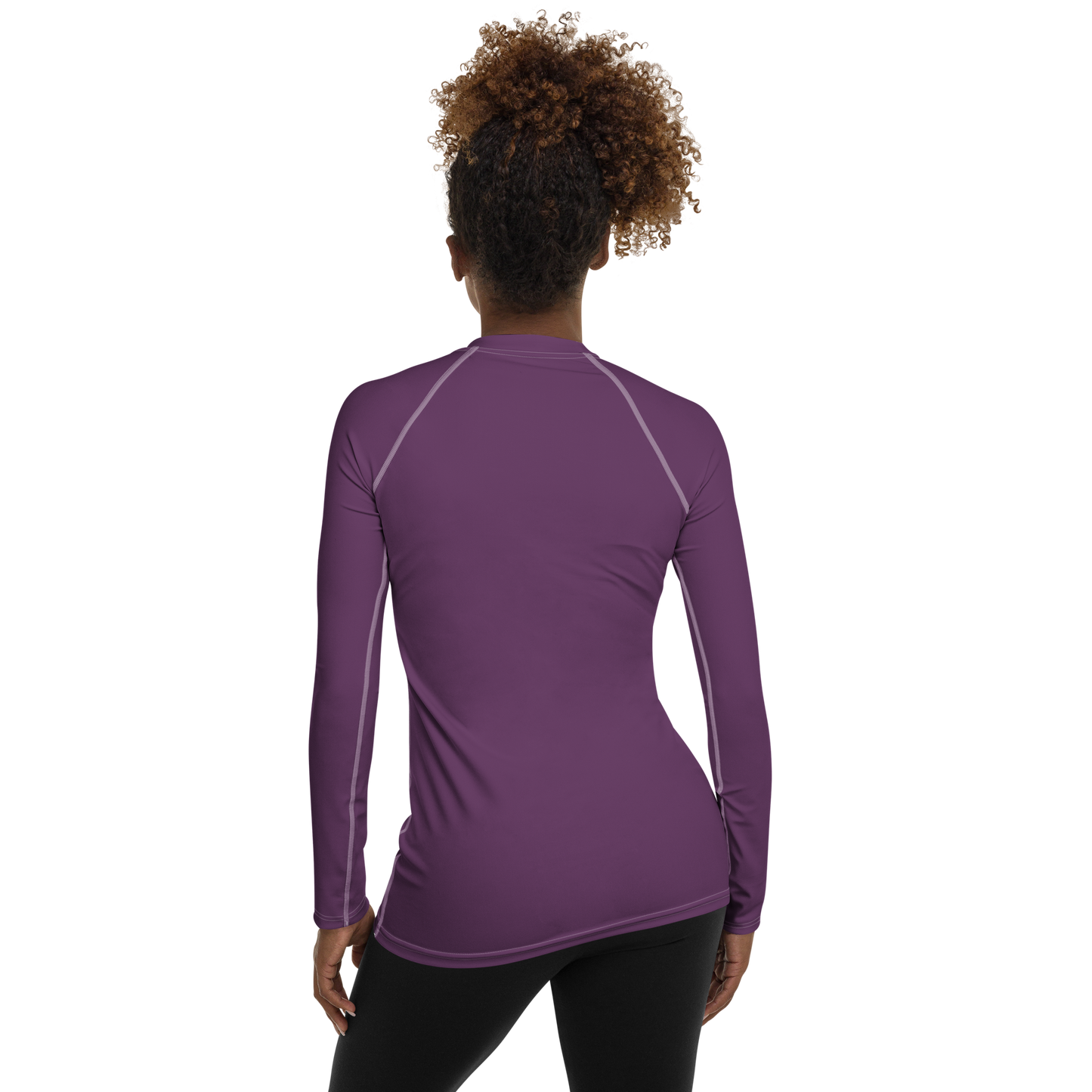 Michigan Upper Peninsula Rash Guard (w/ UP Outline) | Women's - Plum