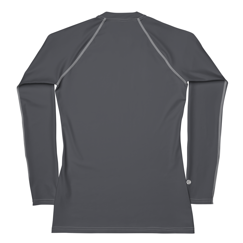 Michigan Upper Peninsula Rash Guard (w/ UP Outline) | Women's - Iron Ore Grey