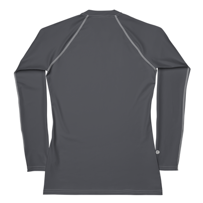 Michigan Upper Peninsula Rash Guard (w/ UP Outline) | Women's - Iron Ore Grey