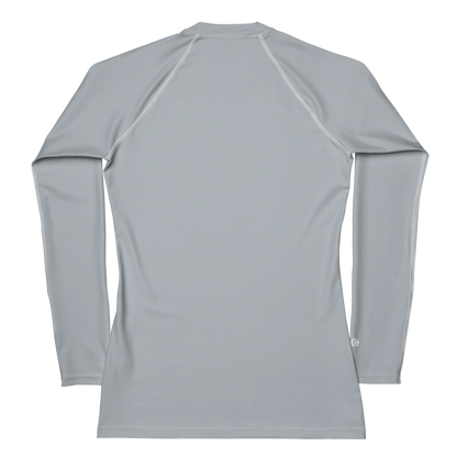 Michigan Upper Peninsula Rash Guard (w/ UP Outline) | Women's - Silver