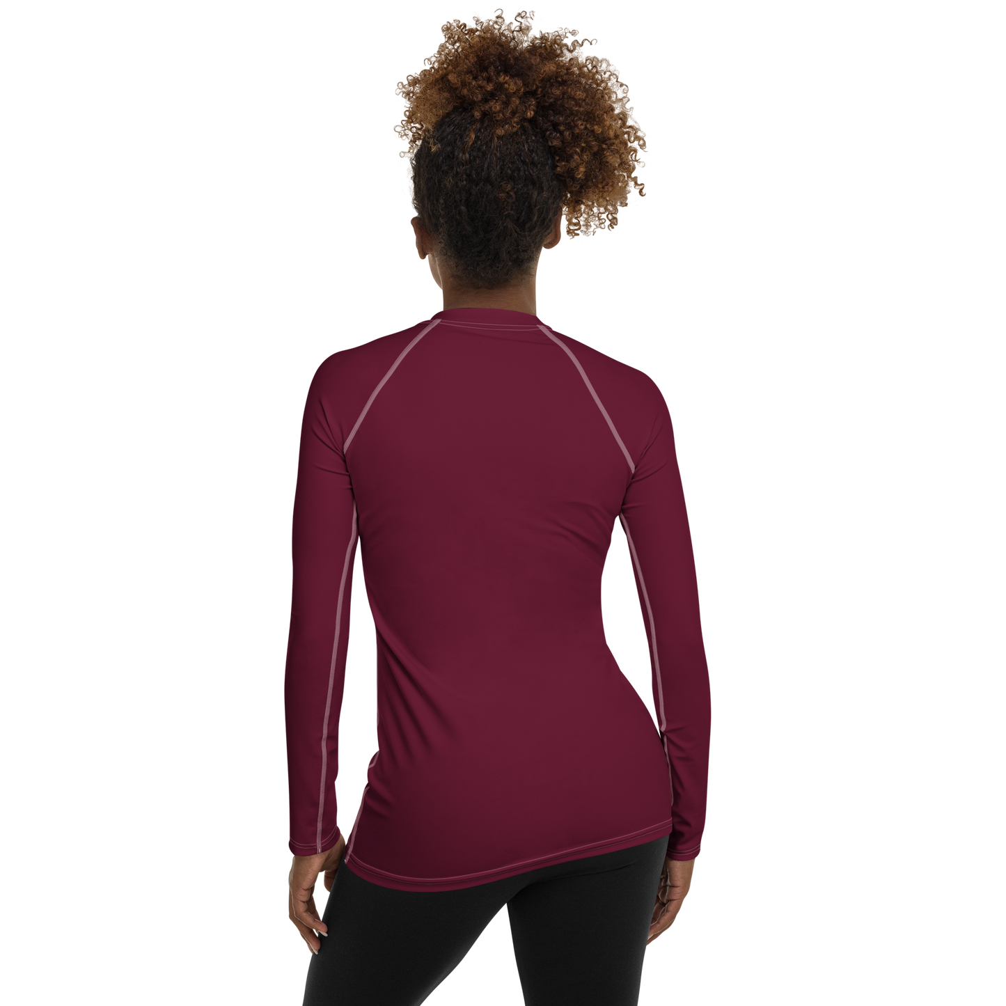 Michigan Upper Peninsula Rash Guard (w/ UP Outline) | Women's - Old Mission Burgundy