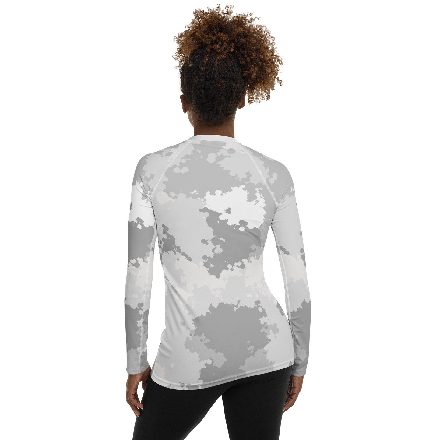 Michigan Upper Peninsula Rash Guard (w/ UP Outline) | Women's - Snow Camo