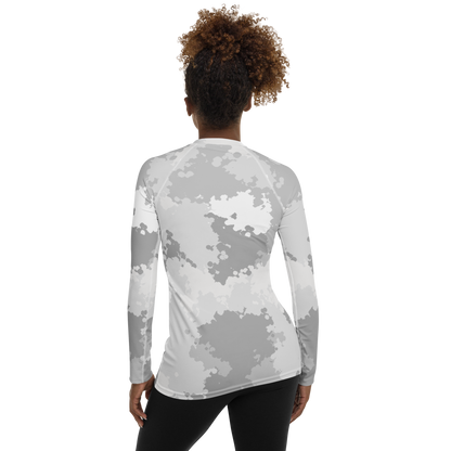 Michigan Upper Peninsula Rash Guard (w/ UP Outline) | Women's - Snow Camo