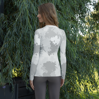 Michigan Upper Peninsula Rash Guard (w/ UP Outline) | Women's - Snow Camo