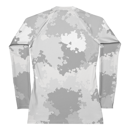 Michigan Upper Peninsula Rash Guard (w/ UP Outline) | Women's - Snow Camo