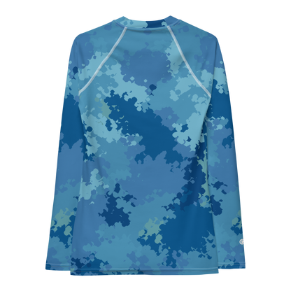 Michigan Upper Peninsula Rash Guard (w/ UP Outline) | Women's - Great Lakes Camo