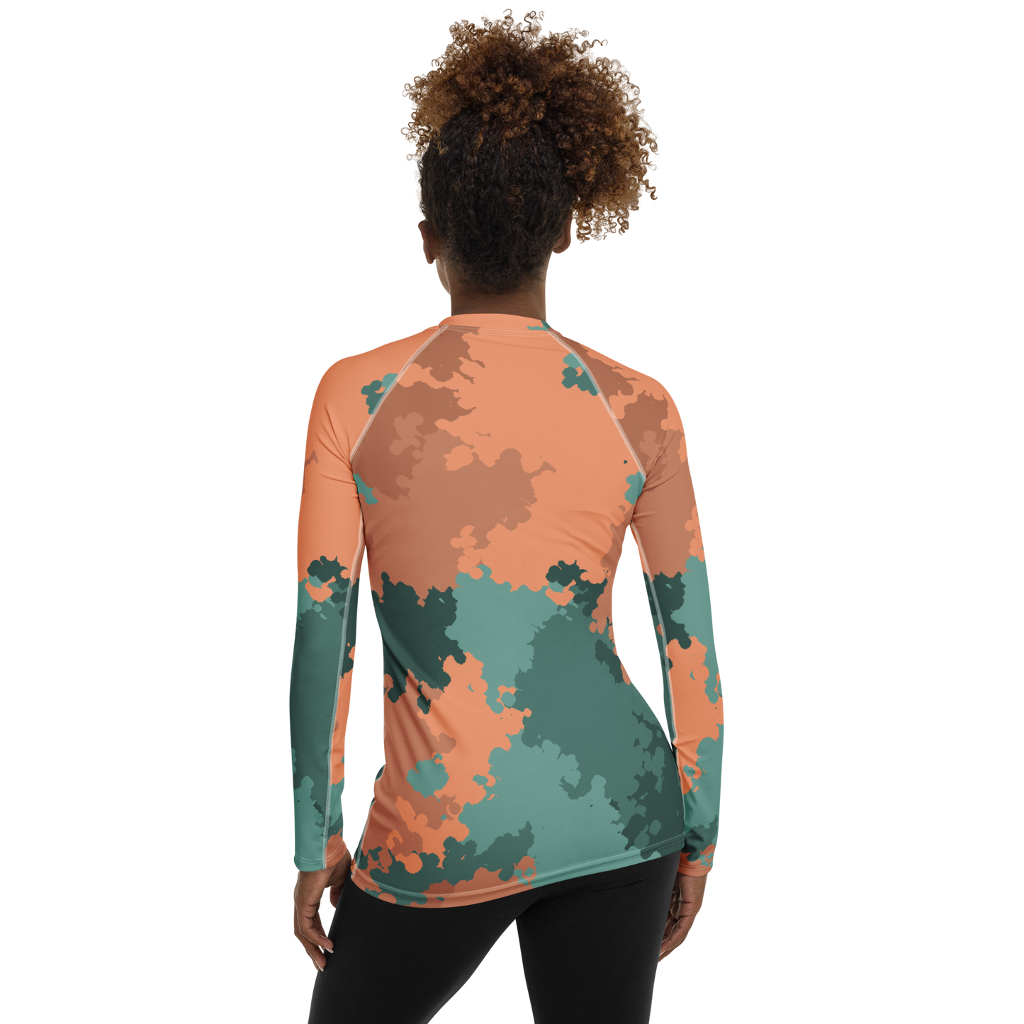 Michigan Upper Peninsula Rash Guard (w/ UP Outline) | Women's - Copper Country Camo