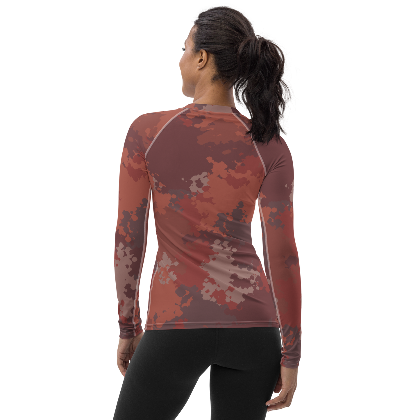 Michigan Upper Peninsula Rash Guard (w/ UP Outline) | Women's - Ore Dock Camo