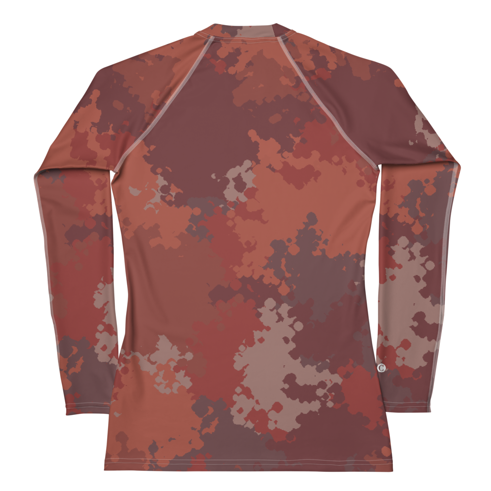 Michigan Upper Peninsula Rash Guard (w/ UP Outline) | Women's - Ore Dock Camo