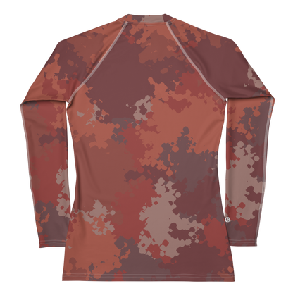 Michigan Upper Peninsula Rash Guard (w/ UP Outline) | Women's - Ore Dock Camo