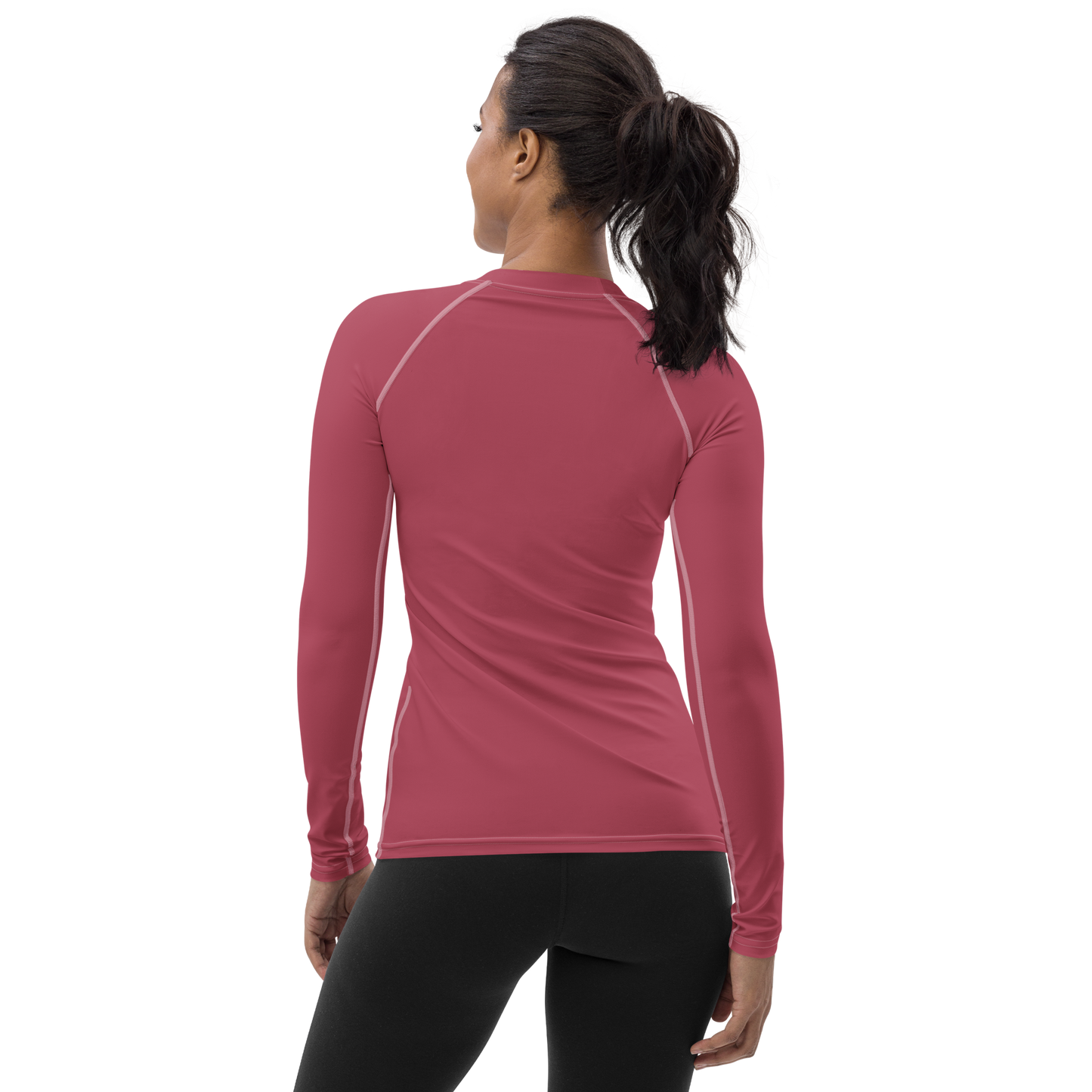 Michigan Upper Peninsula Rash Guard (w/ UP Outline) | Women's - Popstar Pink