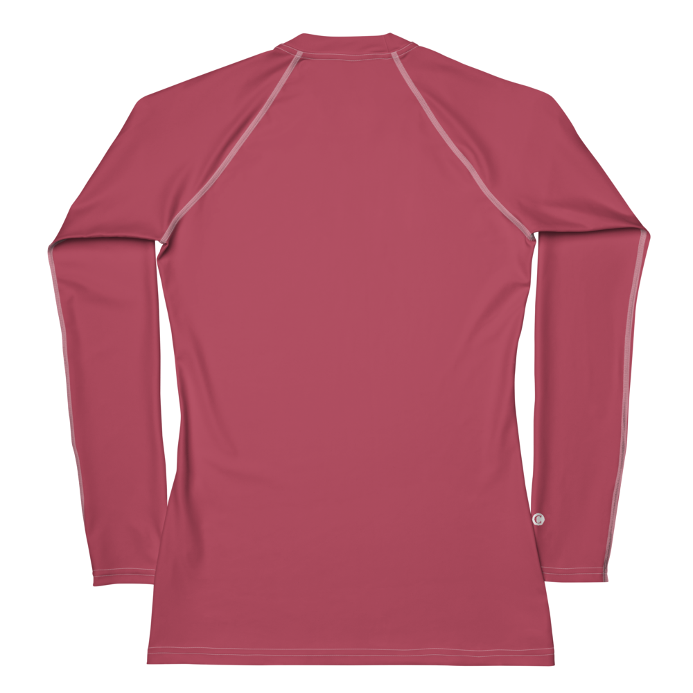 Michigan Upper Peninsula Rash Guard (w/ UP Outline) | Women's - Popstar Pink